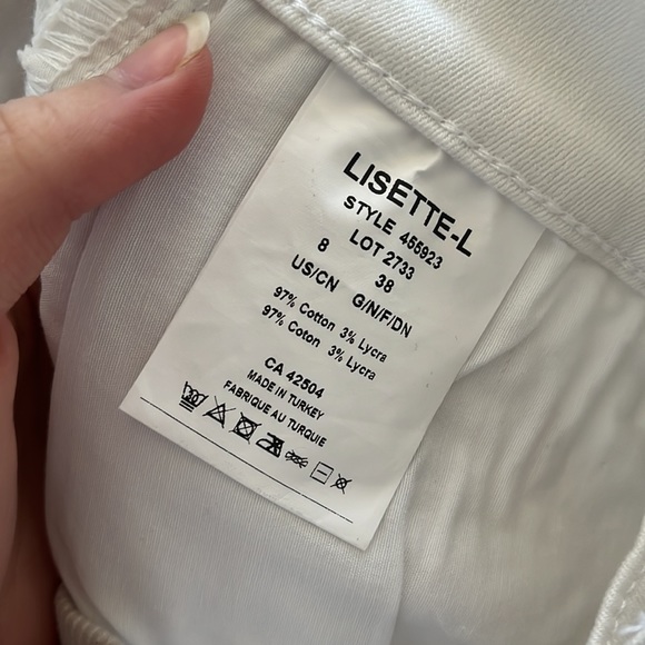 NWT Lisette L White Denim Skirt size 8 - Picture 3 of 3